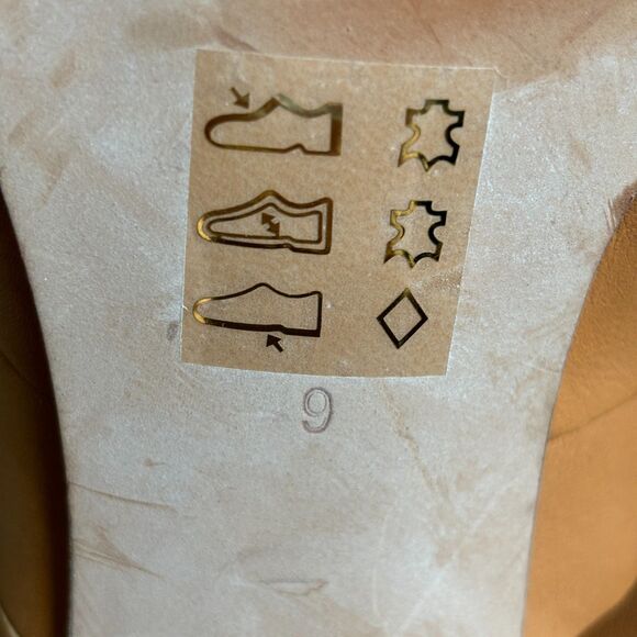 Madewell The Cindy Sandal Stacked Heel Brown Leather Women's 9 Chunky Boho - Picture 9 of 11